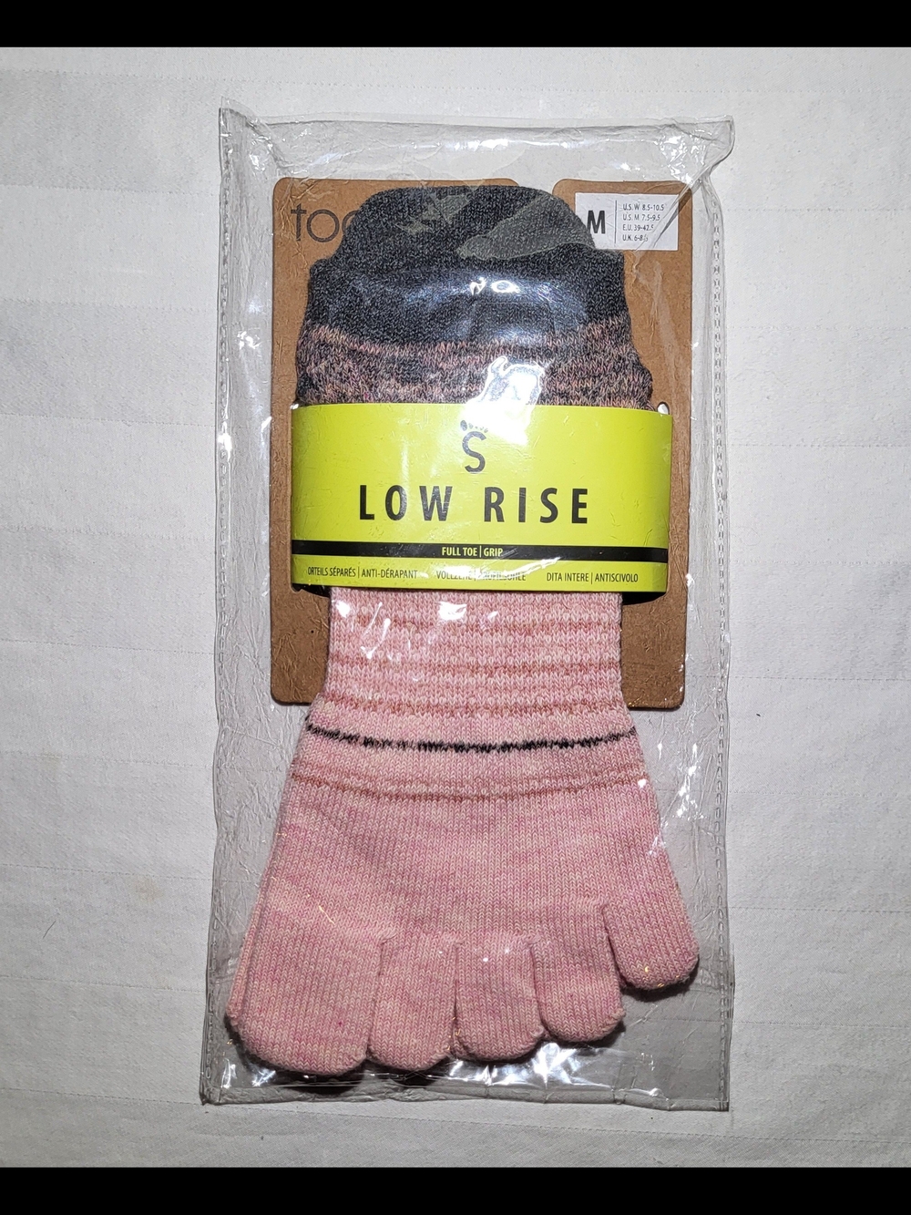 toesox Low Rise Pink Five-Toe Socks